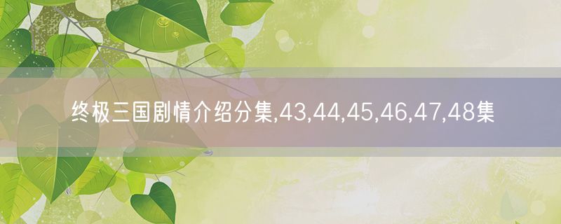 终极三国剧情介绍分集,43,44,45,46,47,48集